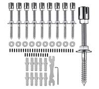Vibsky Kit de treillis métallique robuste en acier inoxydable 316 pour plantes grimpantes - Disposition flexible - Support de 150 kg