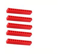 Vibsky Lot de 5 porte-embouts de tournevis, organisateur de rangement en plastique à 12 trous pour forets hexagonaux de 6,35 mm