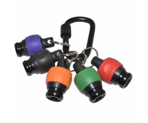 Vibsky Lot de 5 porte-embouts hexagonaux 1/4 | Lot de 5, tige hexagonale 6,35 mm, poignée à boule, matériau de coussin doux, facile à attacher et à détacher
