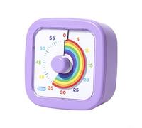 Vibsky Minuteur visuel silencieux de 60 minutes avec disque arc-en-ciel pour enfants et adultes, salle de uisine, bureau, gestionnaire de temps, violet (violet)