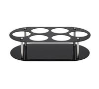 Vibsky Porte-bouteilles en acrylique pour 50,8 cm, 76,2 ml, gobelets de 1,2 l, organiseur de rangement robuste avec design peu encombrant pour cuisine, comptoir, bureau, maison, noir