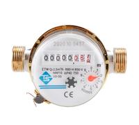 Vibsky Smart Home Compteur d'eau mécanique rotatif avec affichage numérique, DN15, raccord 1/2" x 3/4", pour eau froide