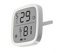 Vibsky SNZB-02D Capteur de température et d'humidité Écran LCD pour | Haute précision ± 0,2 °C, compatible avec Zigbee 3.0, alertes d'application, support mural ou de bureau
