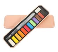 VICASKY 1 Boîte Ensemble de Peinture Aquarelle Rose pour Étudiants, 12 | Mélange des Couleurs, Peinture Diy, Carte de Mélange Incluse, Matériaux Plastique, Éponge et Fer