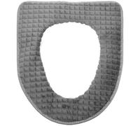 VICASKY 1 Coussin De Siège De Toilette Chaud À Fermeture Éclair En Flannelette Rond 1Pc Pour L’Hiver