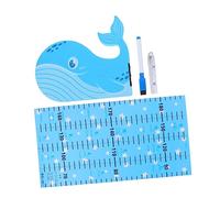VICASKY 1 jeu d'autocollants hauteur baleine autocollant hauteur animal autocollant système tableau de hauteur règle veilleuse solaire hauteur carte murale autocollant animal pour lumières aimant bleu