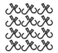 VICASKY 100 Pièces Crochets S Plastique Noir 1.57x0.71x0.16 Pouces pour Système de Rails à Rideaux et Outils de Jardin sans Perçage Capacité Forte