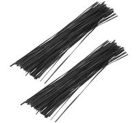 VICASKY 1000 Pièces de Liens de Jardinage en Fil de Fer Revêtement Pvc, Attaches Torsadées Noires 15x0,18cm pour Fixation des Plantes et Organisation des Câbles