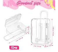 VICASKY 12 Pièces Boîte à Dragées Transparente de Valise en Ps Blanc, Grosse et Pratique, Résistante à L'usage Prolongé, pour Emballage de Biscuits et Toutes Occasions