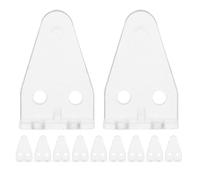 VICASKY 12 Pièces Crochets Suspendre Transparents en Plastique pour Stores et Rideaux, Design Esthétique et Grand Lot, Accessoires pour Décoration Intérieure