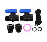 VICASKY 2 Ensembles Kit de Robinet PVC 3/4 Pouce GHT avec Valve | Raccord Étanche Noir, Installation Facile, Contrôle du Débit Sécurisé, Arrosage Extérieur et Collecte