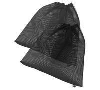 VICASKY 2 Paquet Filtre en Filet pour Pompe à Eau Noir en Polyester Structure en Maille et Cordon de Serrage pour Aquariums et Bassins, Protection