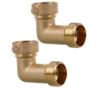 VICASKY 2 Pièces Adaptateur de Robinet pour Tuyau Métallique 3/4 Pouces | Filetage Femelle 3/4 et Mâle 3/4, Métal Robuste, Verrouillage Sûr, pour Lave-linge et Lave-vaisselle