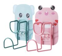 VICASKY 2 Pièces Crochets Muraux Décoratifs pour Suspendre, Crochets Muraux pour Suspendre, Rose, Pvc et Acier Inoxydable, Fixation Murale sans Perçage, Motif Animal Cartoon,