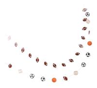 VICASKY 2 Pièces Guirlande de Ballons de Sport, Bannière Décorative de Fête Thème du Rugby, Papier, Légère, Facile à Suspendre, Fenêtre et Cheminée