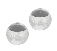 VICASKY 2 Pièces Lampe Solaire Sphérique Flottante 2v 60ma en Plastique | Panneaux Intégrés, Design Suspendable Anneau, Éclairage de Jardin, Décor de Surface Aquatique