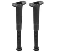 VICASKY 2 Pièces Pied Réglable en PP Noir pour Cadre de Lit, Support T | Hauteur Réglable, Pièce de Rechange pour Mobilier, Protège la Structure, Usage sur Cadre de Lit et Meuble