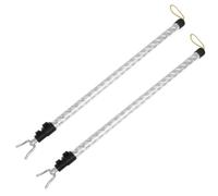 VICASKY 2 Pièces Tringle Extensible en Alliage D'aluminium Argenté Crochet Pratique, Supporte Vêtements Lourds et Literie, pour Balcon et Intérieur