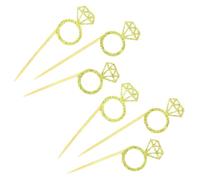 VICASKY 20pcs Bâtonnets à Cupcake en Papier Or Design Paillettes, Décoration de Gâteau Sûre et Unique pour Shower ou Fête d'anniversaire