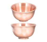 VICASKY 2pcs Tasses à Thé Chinoises Rétro en Cuivre Robuste, Style Ancien Vintage, Optimisent L'extraction des Saveurs, pour Cérémonie Thé et Réunions Familiales
