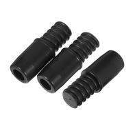 VICASKY 3 Pièces Adaptateur de Poignée D'extension en Plastique Noir pour Balai, Connexion Stable et Sécurisée, Embout Fileté Compatible Manche Droit pour Nettoyage Domestique