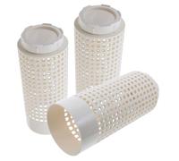 VICASKY 3 Pièces Composteur Terre Mini Enterré en Plastique Beige | Trous D’aération à 360 Degrés, Couvercle Amovible, Entretien Facile, pour Potager Compact et Plates-bandes