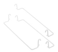 VICASKY 3 Pièces Crochet pour Panneau Perforé Blanc en Acier Inoxydable, Porte-rouleau Essuie-tout Polyvalent sans Outil, Rangement la Cuisine Pratique et Extensible