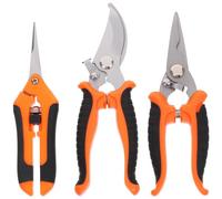 VICASKY 3 Pièces Ensemble de Cisailles de Jardin en Acier Inoxydable Poignée Ergonomique en Caoutchouc pour Tailler Branches Fines et Fleurs en Boutique de Jardinage