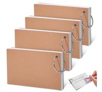 VICASKY 4 Pièces Cahier de Fiches Lignées à Anneaux, Papier Blanc | Pages Amovibles, Prise de Notes, Format Portable, Usage Polyvalent, pour Étude et Organisation au Quotidien