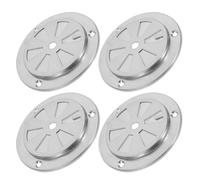 VICASKY 4 Pièces Grille D’aération Ronde, Couvercle Argenté | Panneaux à Persiennes, Ouverture en Maille, Remplacement Facile, pour Hottes et Grils au Charbon