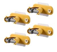VICASKY 4 Pièces Support Mural Adhésif pour Balai et Serpillière en Abs Résistant, Porte-balai sans Perçage pour Salle de Bain et Jardin, Organisateur Pratique et Solide