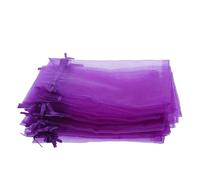 VICASKY 50 Paquet en Organza à Cordon pour Bijoux Mini, Pochettes Élégantes en Tissu Transparent, Fermeture Sécurisée, Design Pratique, pour Fêtes de Noël et Présents