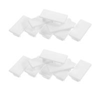 VICASKY 50 Pièces de Caches D'extrémité Rectangulaires en Plastique Blanc pour Profilés et Supports Industriels, Installation Facile, Protection les Débris pour Étagères et Vitrines