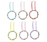 VICASKY 6 Pièces Couronne de Fleurs LED Lumineuse Diadème à Fleurs avec Modes Clignotants Accessoire de Fête et Filles pour Mariages et Festivals