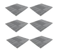 VICASKY 6 Pièces Dalles de Moquette Auto-adhésives en Fibre de Polypropylène Épaisses 0,24 Résistantes aux Taches, Carreaux de Sol Carrés Uniques pour Rénovation DIY Écoles