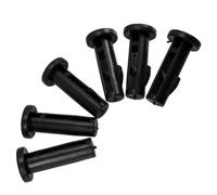 VICASKY 6 Pièces Loquet de Poubelle à Roulettes 240l en Plastique Noir | Pièce de Couvercle pour Bac Mobile, Fixation Ferme, Simple Structure, Réparation D’élément Extérieur