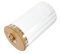 VICASKY Bocal en Verre Hermétique 750ml avec Couvercle en Bambou et Joint en Silicone, Facile à Nettoyer, pour Épices et Sel Cuisine ou Restaurant