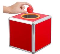 VICASKY Boîte à Billets de Tombola en Alliage D’aluminium Rouge Carrée