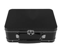 VICASKY Boîte à Lunch Rétro en Fer avec Verrou Portable, Boîte à Repas Vintage pour Camping et Activités Extérieures, Design Valise Noire Pratique et Polyvalente