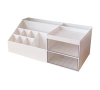 VICASKY Boîte à Tiroirs de Rangement, Boîte de Rangement Cosmétique en Abs Blanc, Compartimentée, pour Bijoux et Téléphones, Organisation de Bureau à Domicile