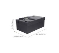 VICASKY Boîte de Mariage pour Parfum et Rouge à Lèvres Coffret Carré Élégante Noire en Papier et Polyester pour Festivals et Occasions Romantiques