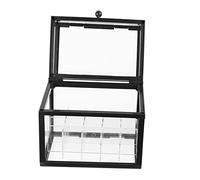 VICASKY Boîte de Rangement Cosmétique Multifonctionnelle avec Couvercle Organisateur Maquillage Grand Volume pour et Bijoux Mallette Maquillage Poussière Noire