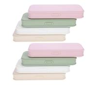 VICASKY Boîte de Rangement Rigide en Plastique Protection Chocs 8 Pièces avec Couvercle, Compartiments Définis pour Outils de Manucure pour Pinceaux et Accessoires pour Techniciens