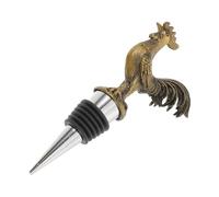 VICASKY Bouchon de Bouteille de Vin Coq Métallique Réutilisable Vintage | Alliage de Zinc et Silicone, Scelle Fermement, Préserve Arômes et Fraîcheur, pour Fête et Festival