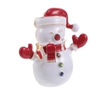 VICASKY Broche Bonhomme de Neige en Alliage, Motif Mignon pour Femmes | Bijou Festif Blanc, Léger et Sûr, pour Chapeau ou Paquet à Dos, 4, 00x3, 90x1, 80cm