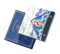 VICASKY Calendrier de Bureau 3d 2027 en Papier Sculpté Bleu | Vue Montagne Décorative, Mise à Jour Mensuelle Facile, pour Comptoir et Bureau, Idée Présent Chrétien