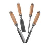 VICASKY Ciseaux Bois Semi-Circulaires 4 Pièces Acier 6-24mm pour Rénovation de Meubles et Débutants en Sculpture