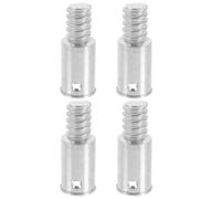 VICASKY Connecteur d'extrémité de poteau fileté 4 Pièces en fer argenté pour manche de balai ou brosse de nettoyage, fixation sécurisée, installation sans outil, pour cuisines et sols