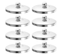VICASKY Couvercle de Théière en Acier Inoxydable 8pcs, Compatible, Facile à Nettoyer, Accessoire Élégant pour Théière en Verre Bureau et Réunions