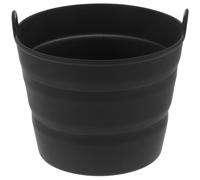 VICASKY Doublure de Seau à Barbecue Pliable en Silicone Noir, Nettoyage | Capacité Ajustable, pour Grill à Charbon et Seau D'égouttage, Camping et Cuisson Maison